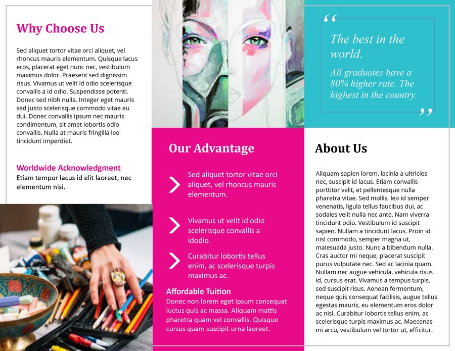 Art and Design College Trifold Brochure - Page 02