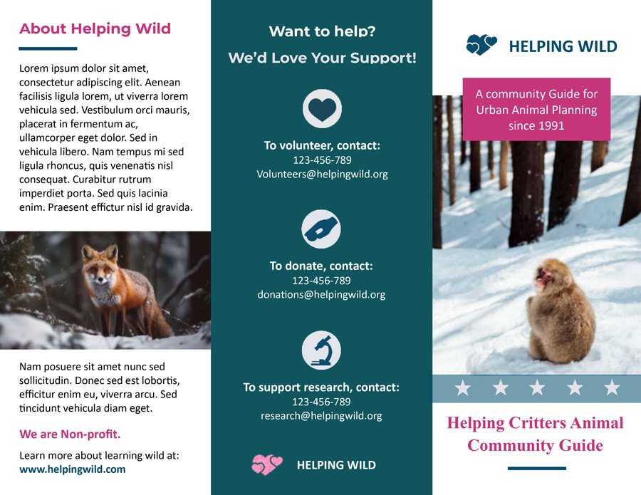 Blue Community Tri Fold Brochure - Page 01