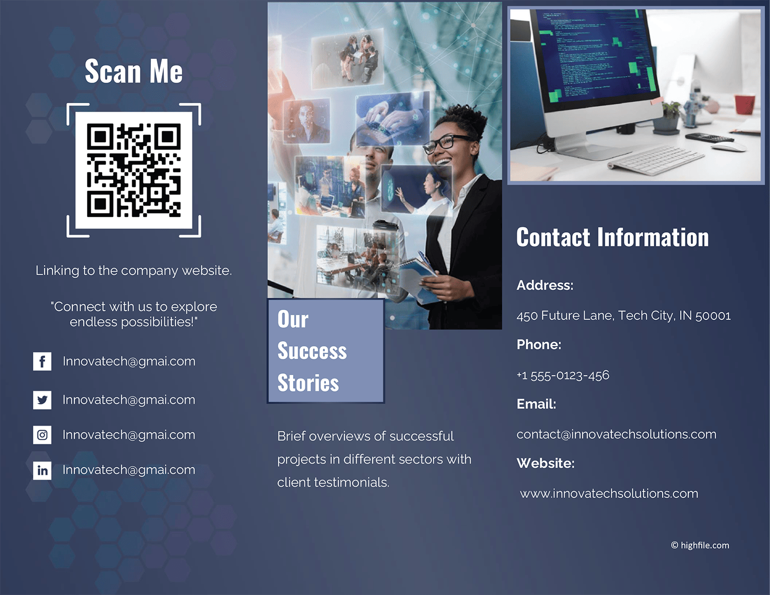 Business Brochure Template - Back Side