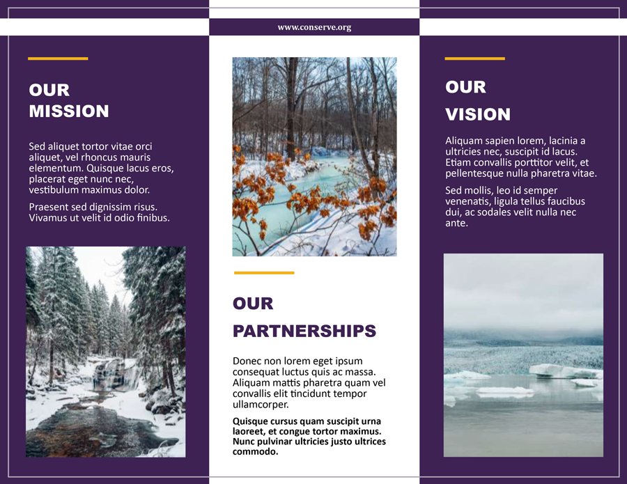 Non Profit Conservation Tri Fold Brochure Template - Page 02