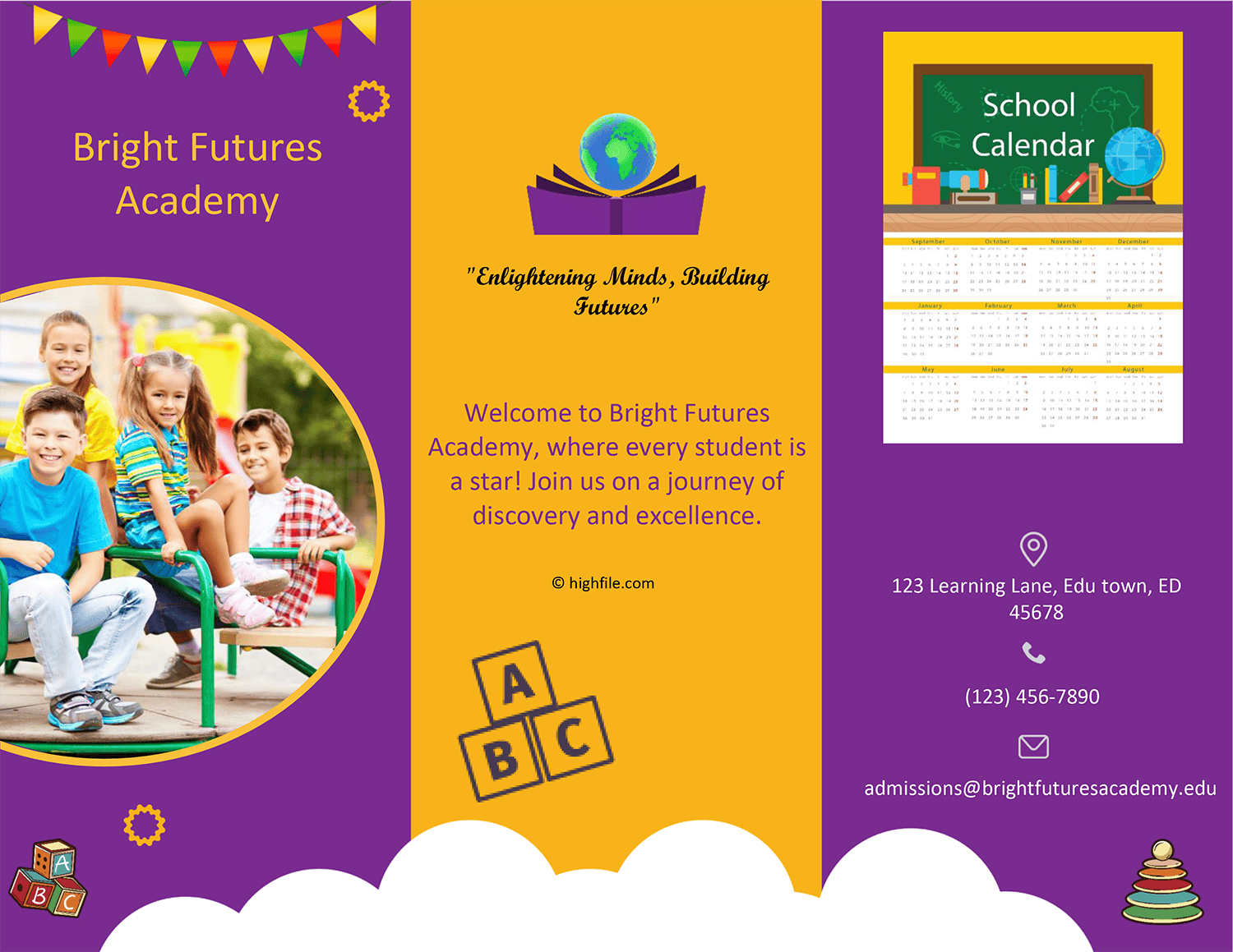 School Brochure Template - Word and Google Docs
