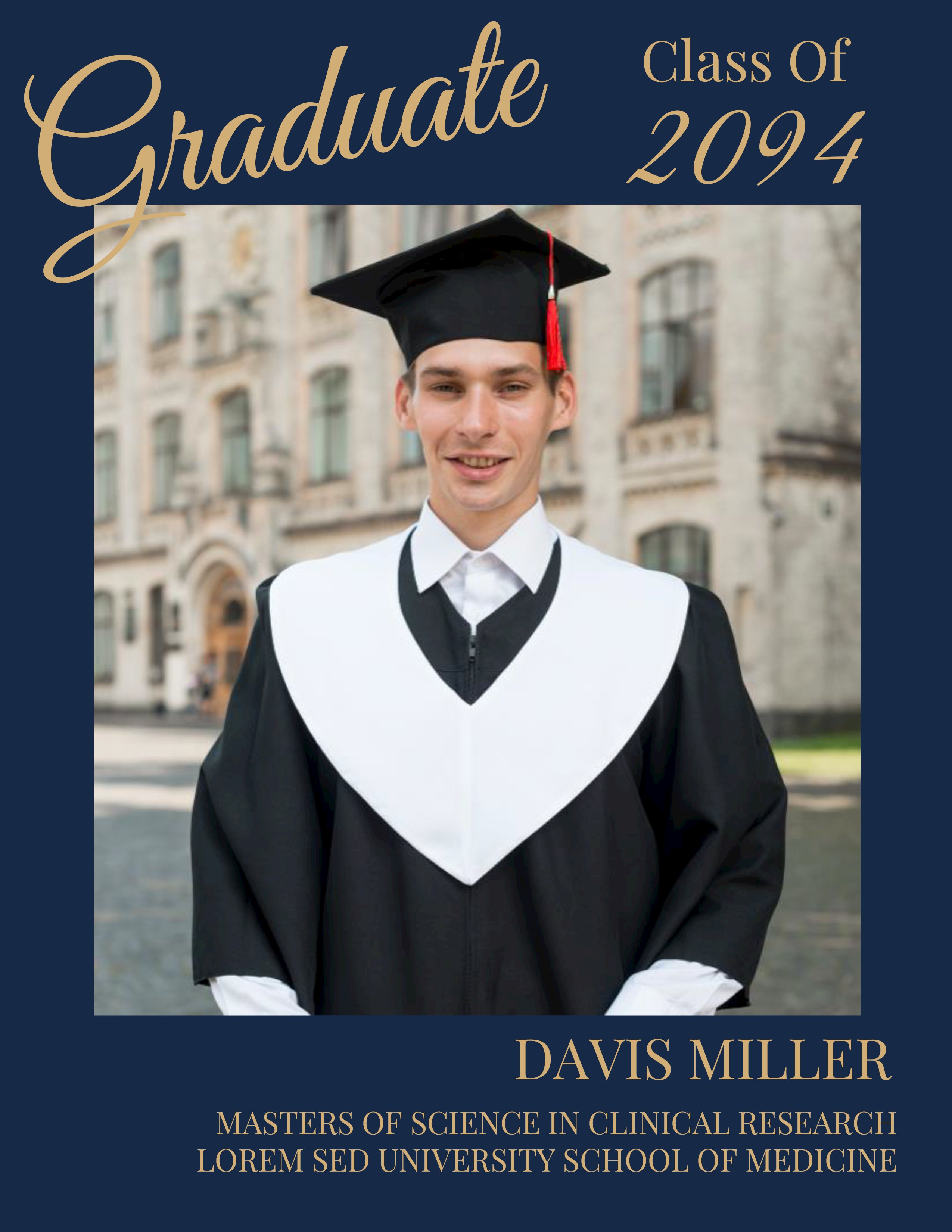 Aesthetic Graduation Announcement Card Template - Page 01