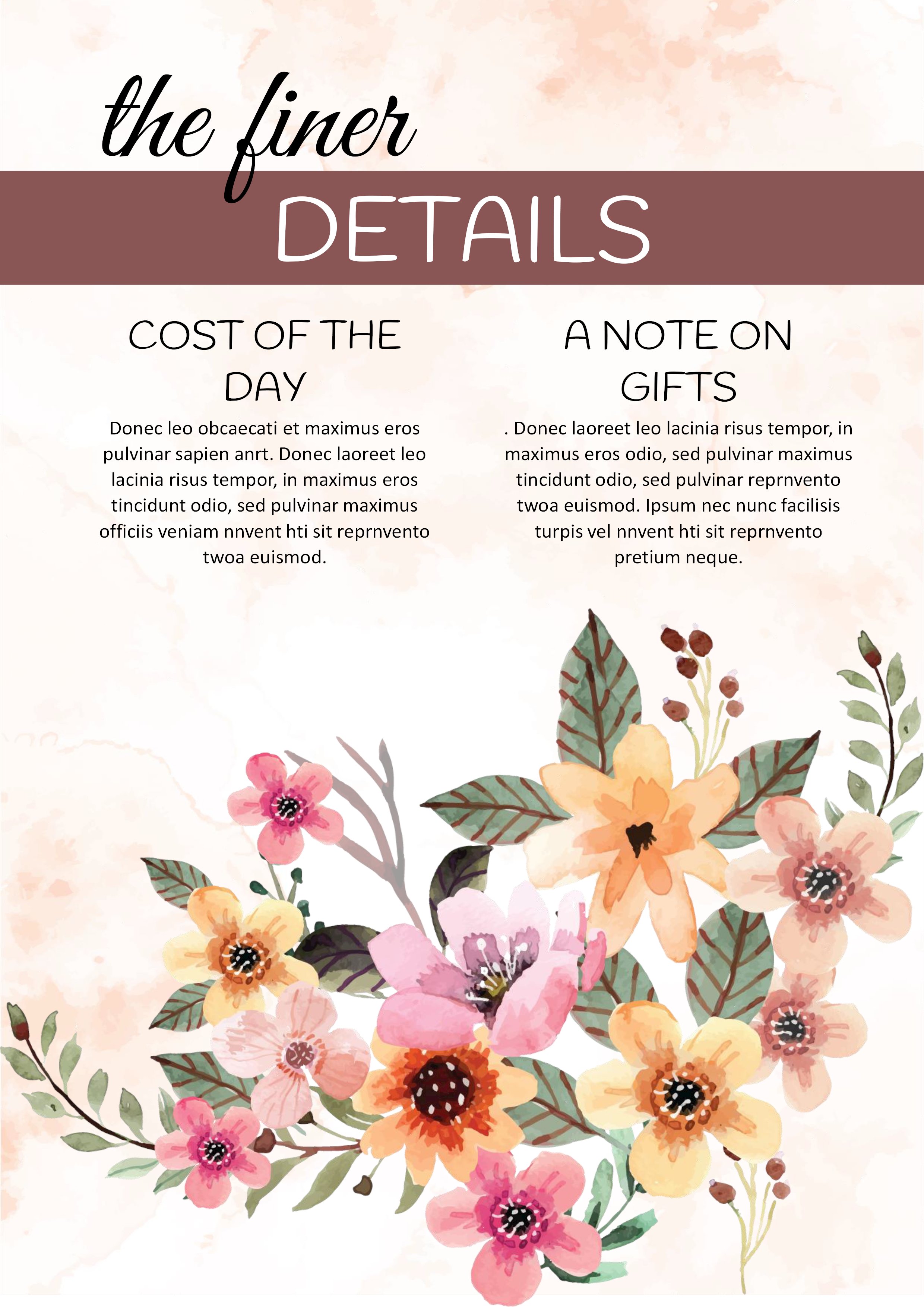 Blossomy Bridal Shower Announcement Template - Page 02