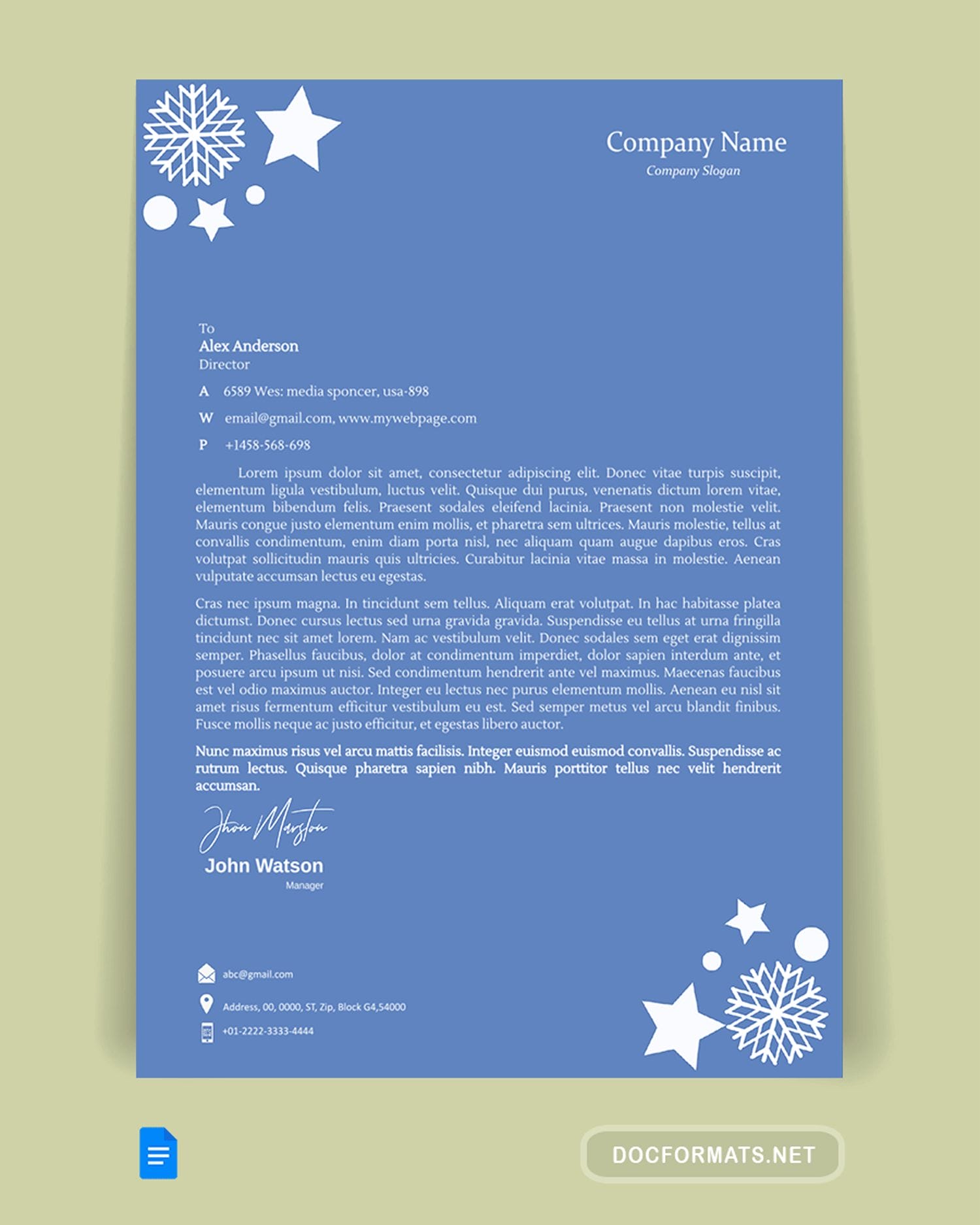 Blue and White Template - Page 01