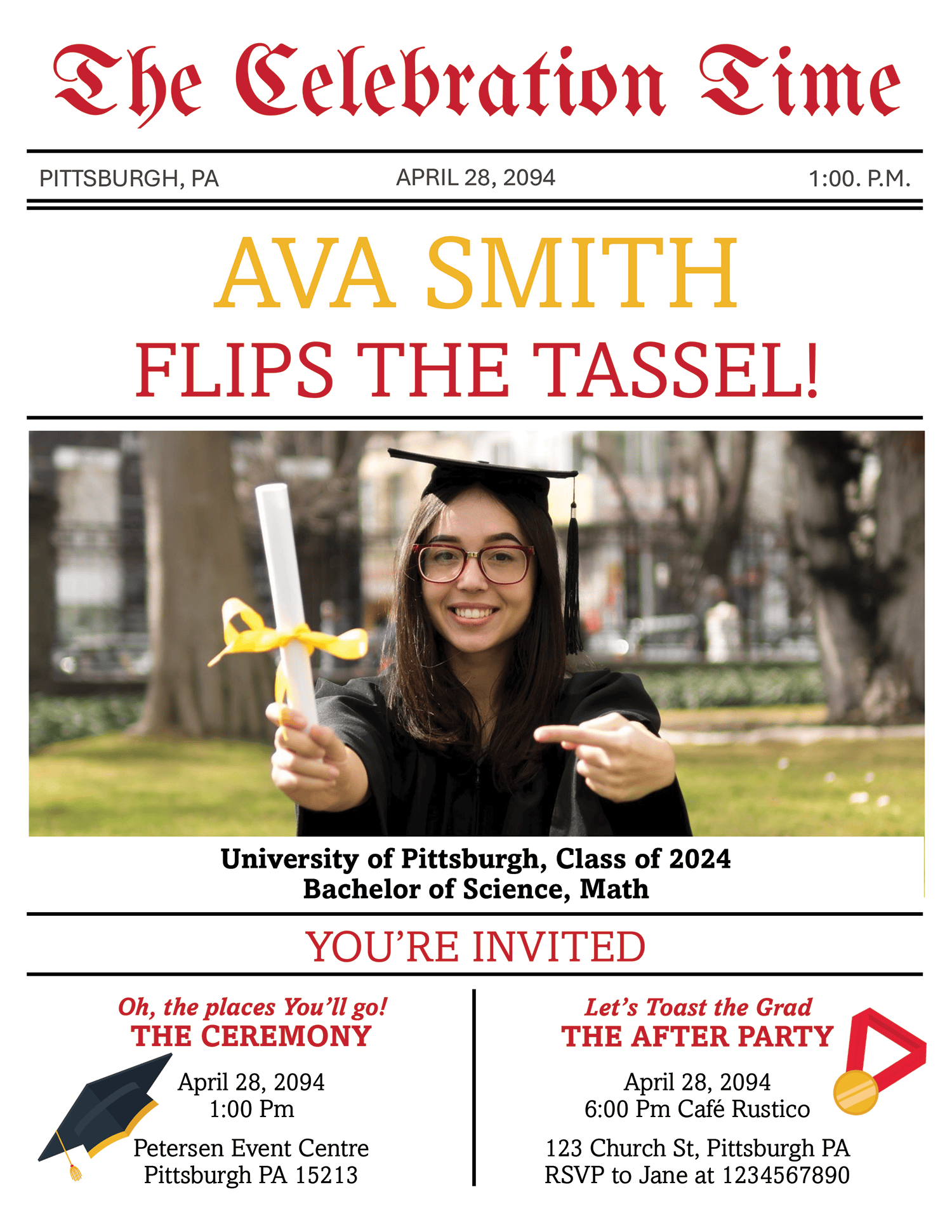 Celebratory Graduation Template - Page 01