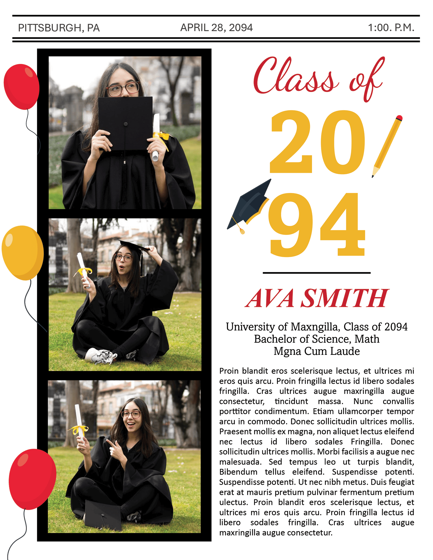 Celebratory Graduation Template - Page 02