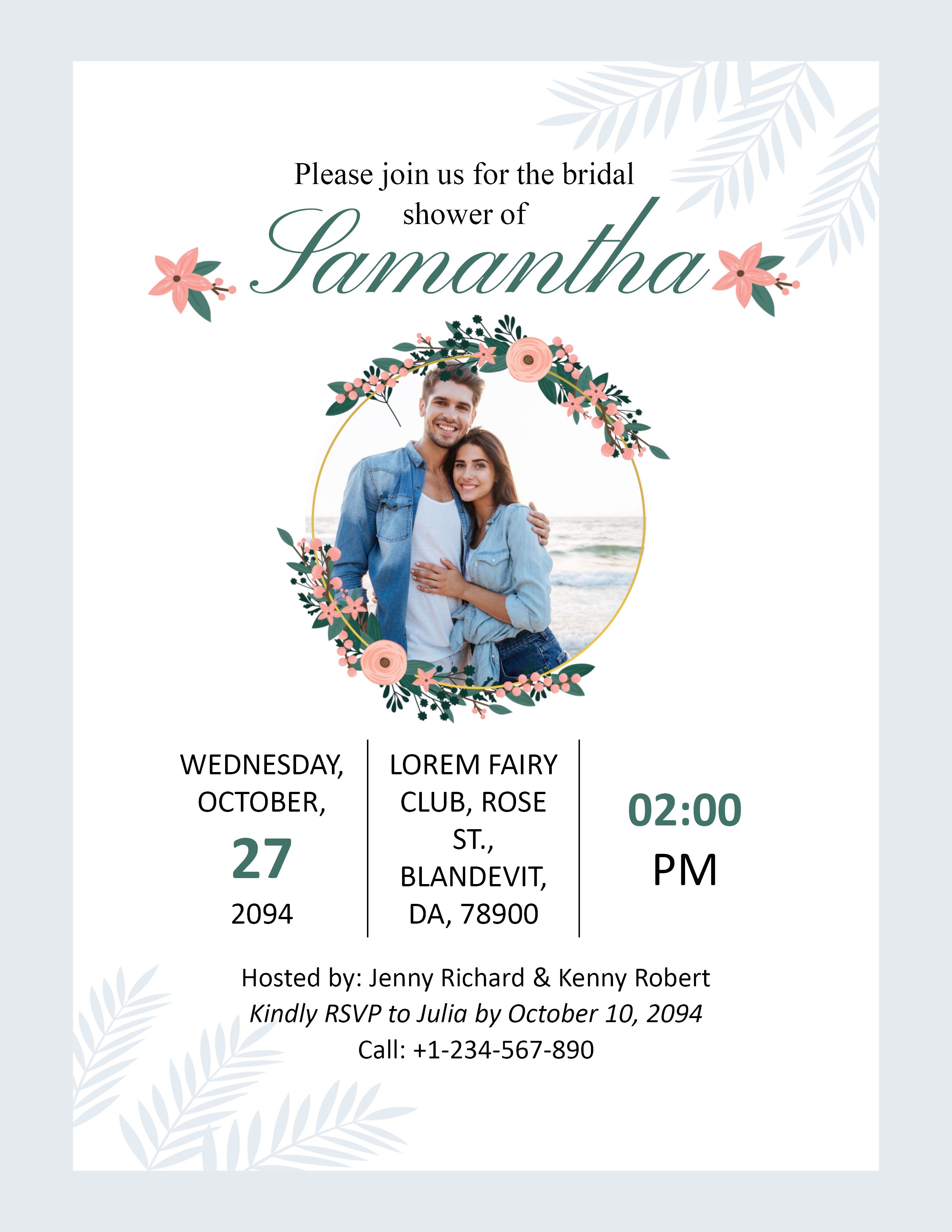 Customizable Bridal Shower Announcement Template - Page 01