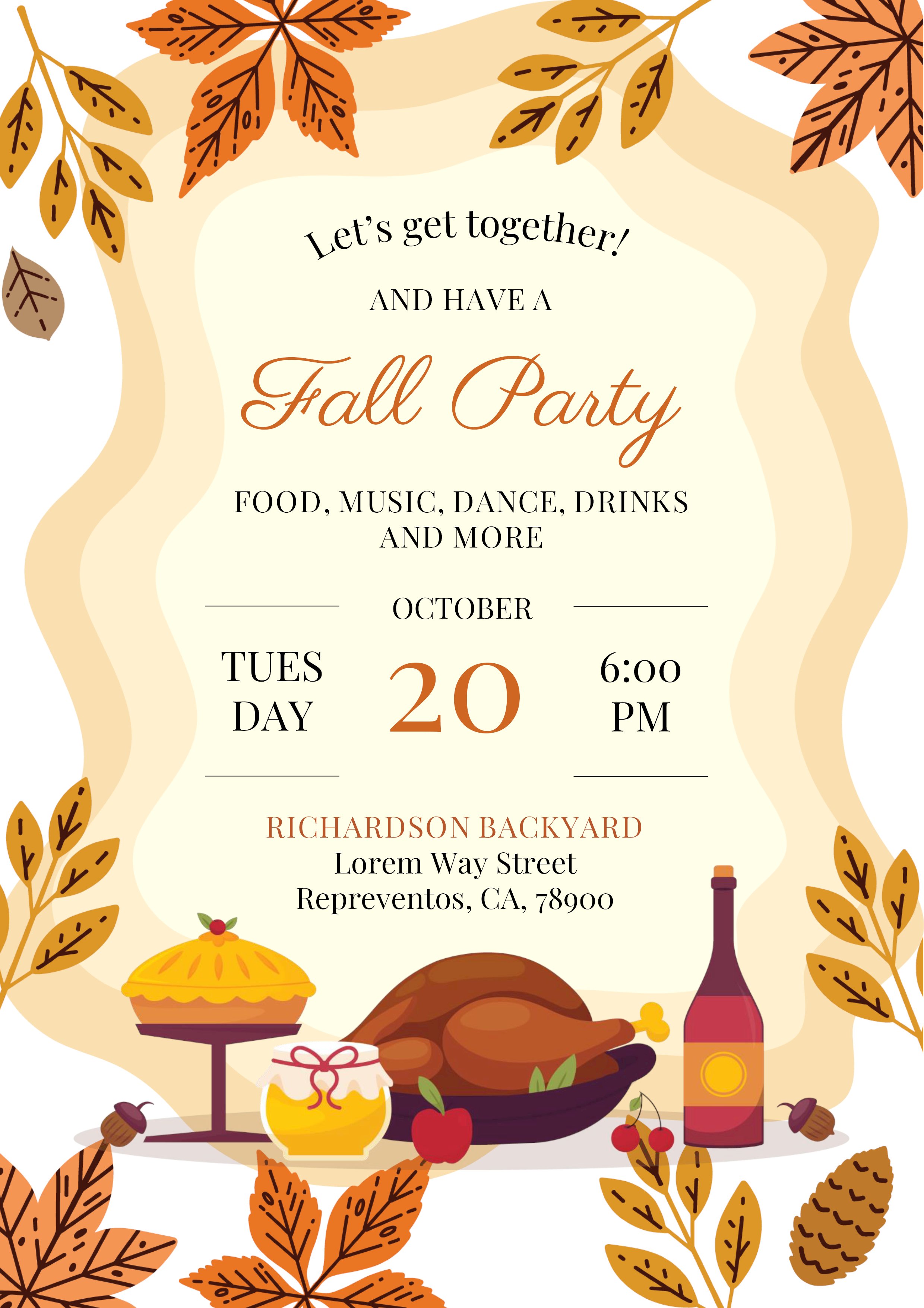 Fall Festival Event Announcement Template - Page 01