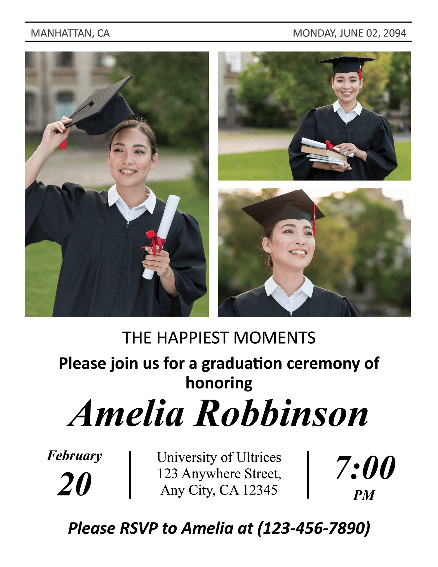Graduate Editable Card Template - Page 02