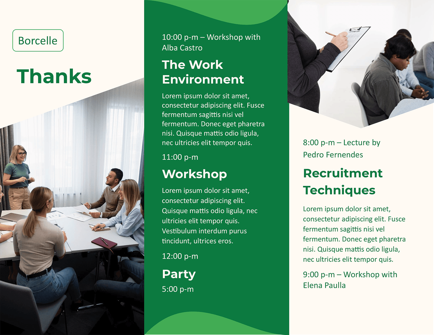Green and Beige HR Brochure Template - Page 02