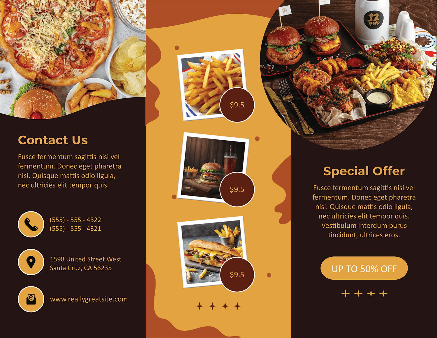 Modern Food Brochure Template Page 02