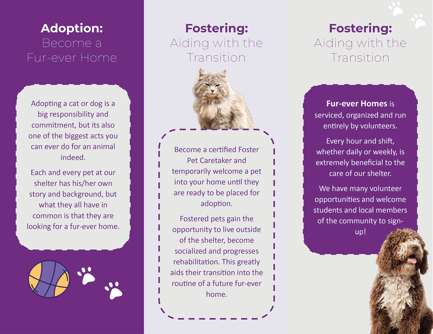 Nonprofit Pet Shelter Tri Fold Brochure Template - Page 02