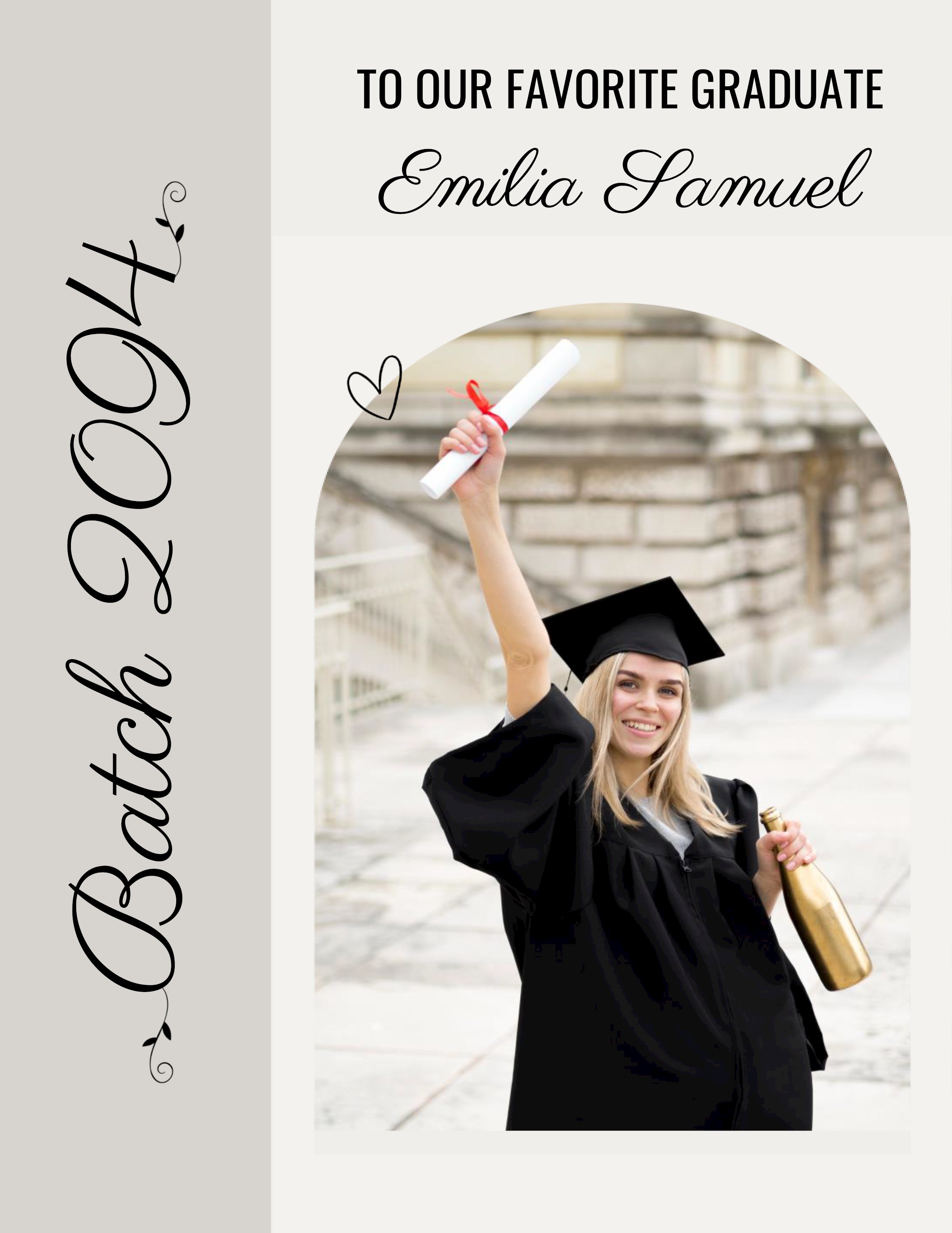 Trendy Graduation Announcement Template - Page 01