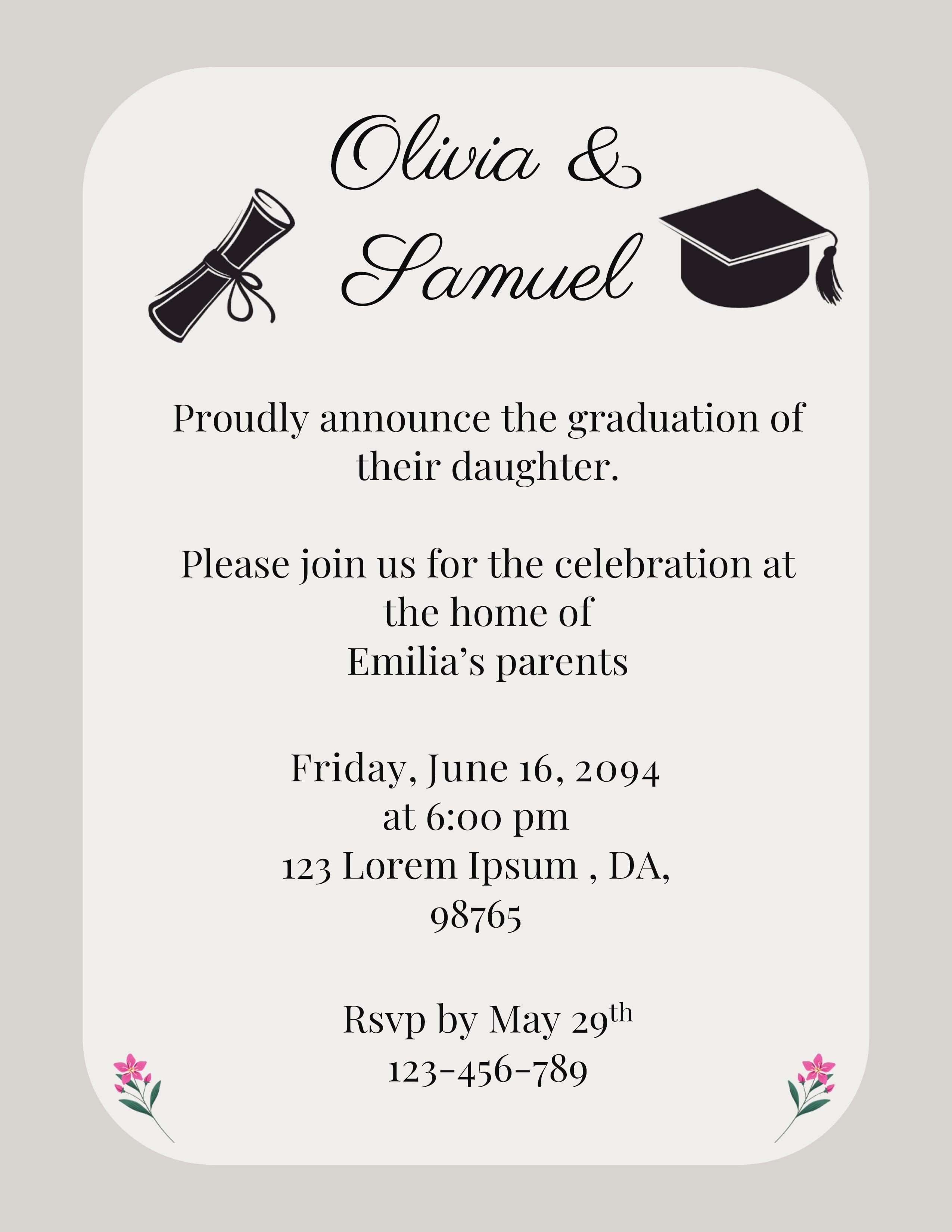 Trendy Graduation Announcement Template - Page 02