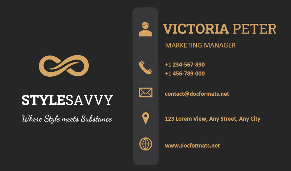 Black Gold Elegant Business Card Template - Page 02