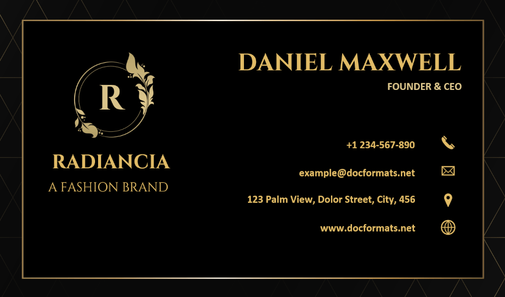 Black & Gold Minimal Business Card Template - Page 02