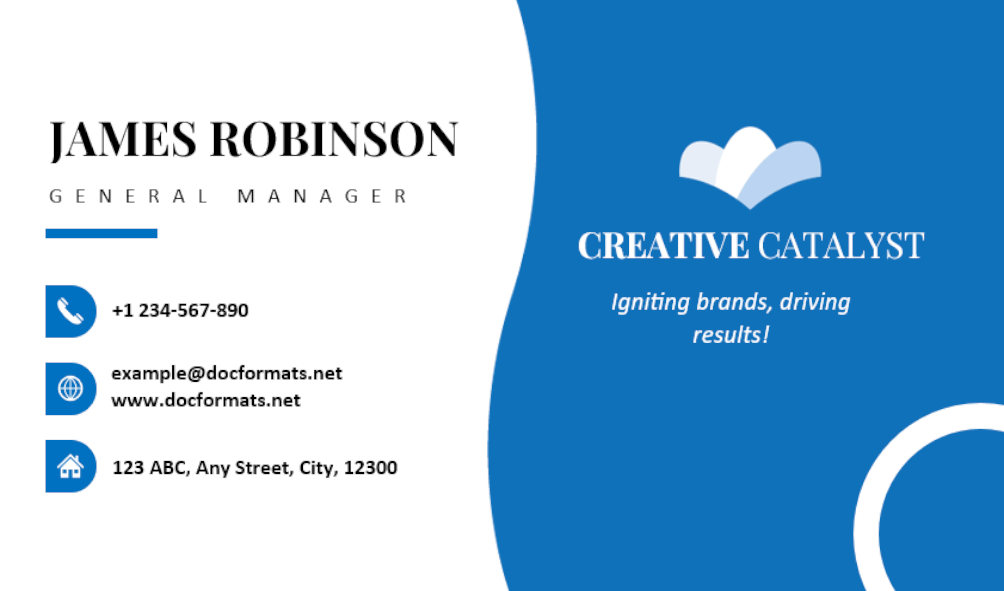 Blue Minimal Business Card Template - Page 02