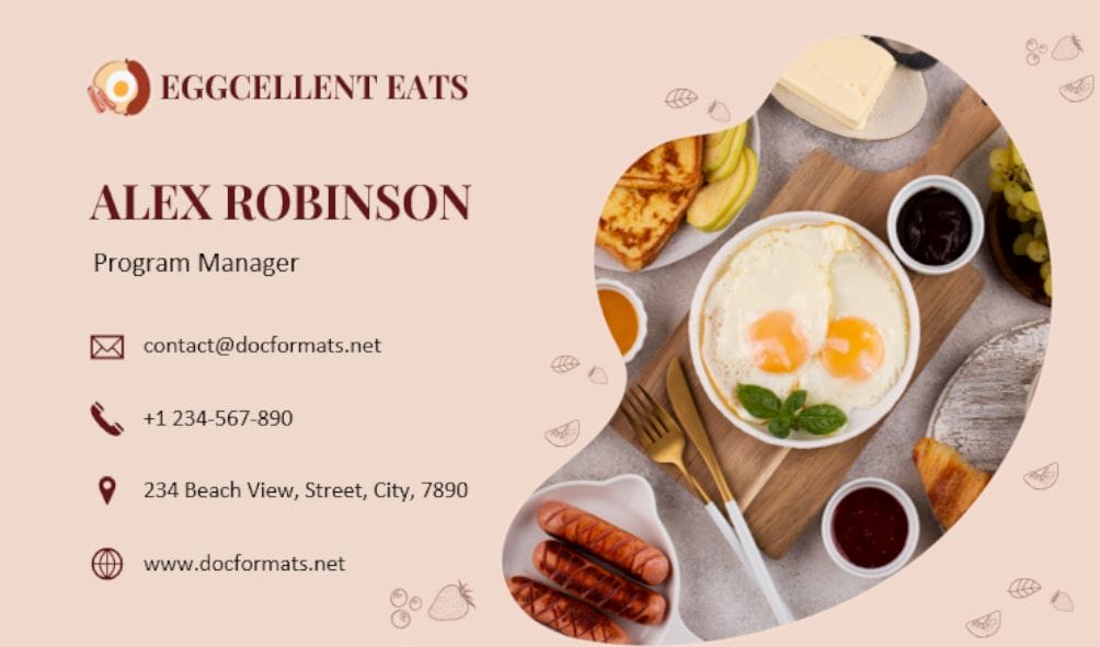 Brunch Business Card Template - Page 02