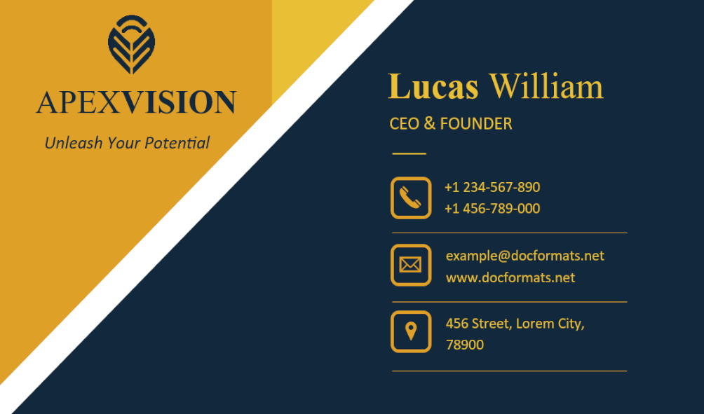 Elegant Yellow Business Card Template - Page 02