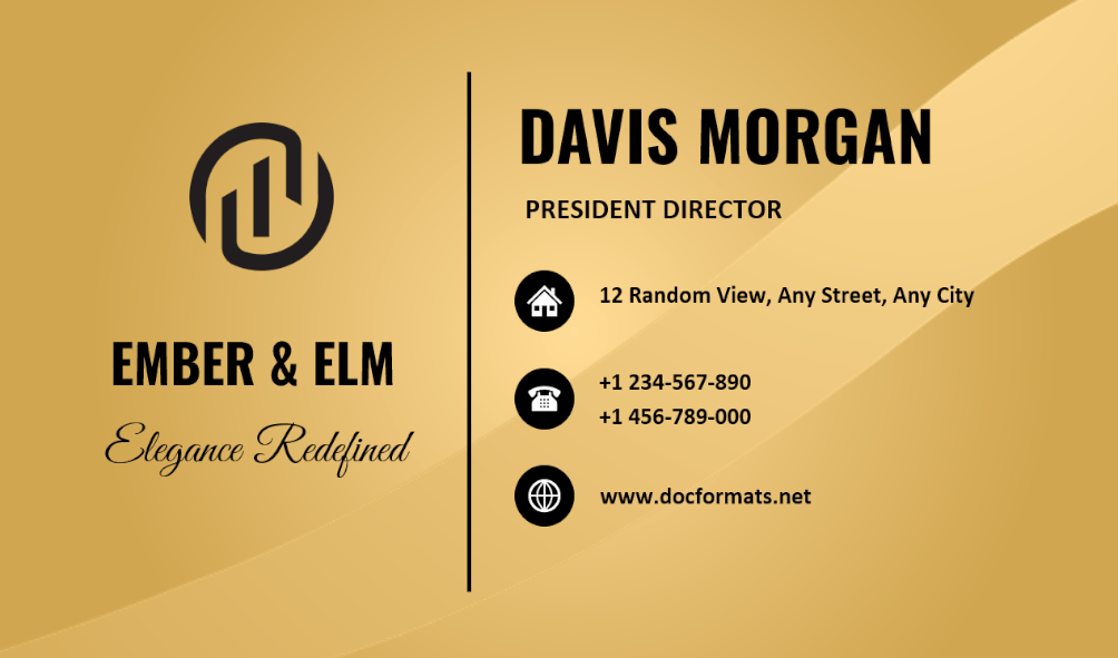 Gold Elegant Business Card Template - Page 02