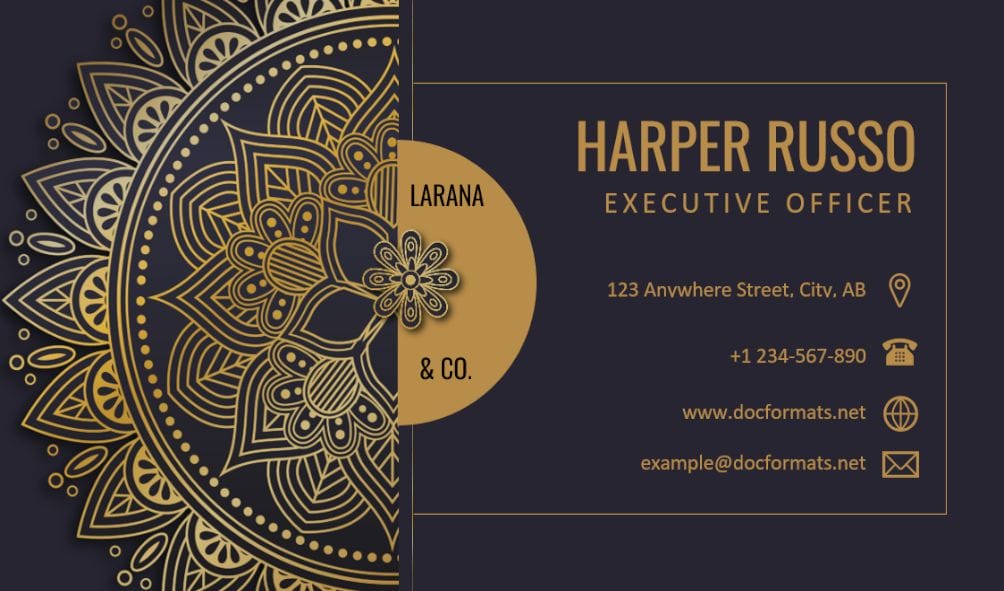 Navy and Gold Business Card - Page 02