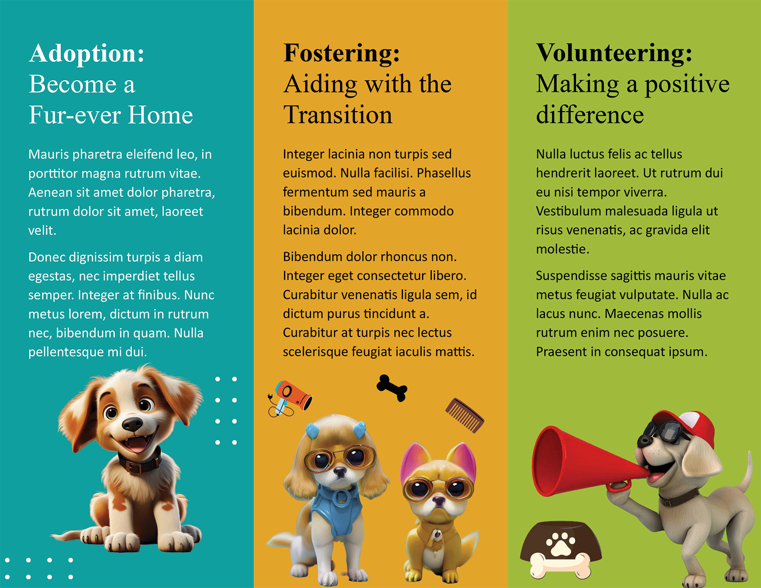 Nonprofit Pet Shelter Tri Fold Brochure - Page 02