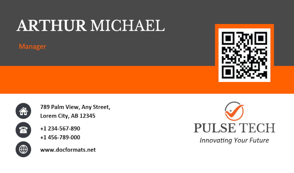 Orange Business Card Template - Page 02