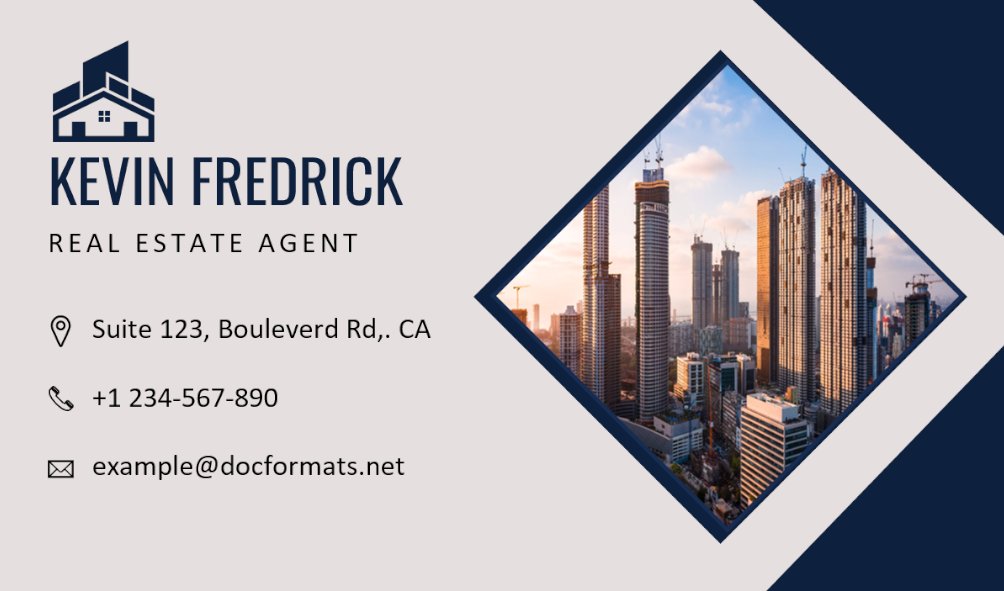 Professional Real Estate Agent Business Card - Page 01