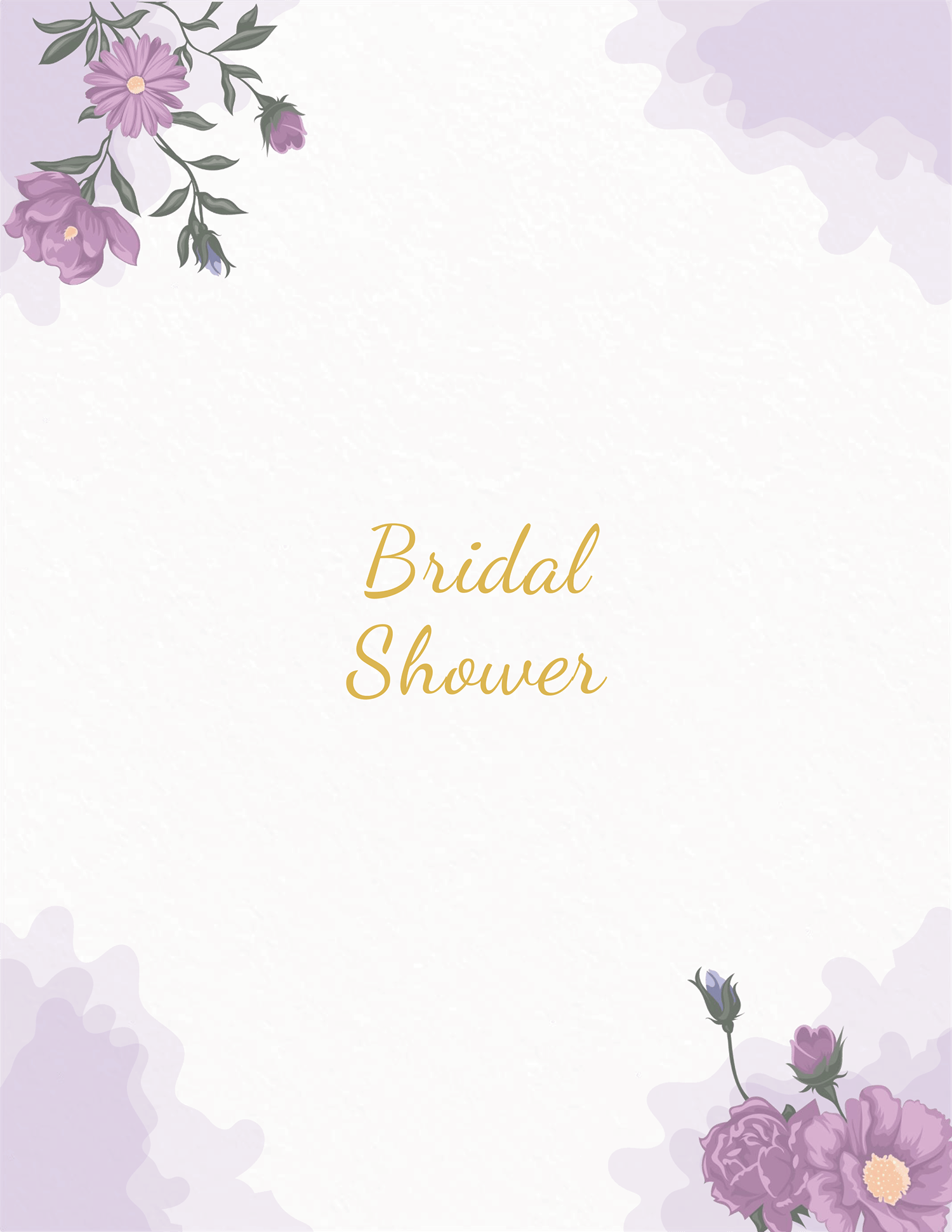 Wisteria Bridal Shower Announcement Template - Page 02