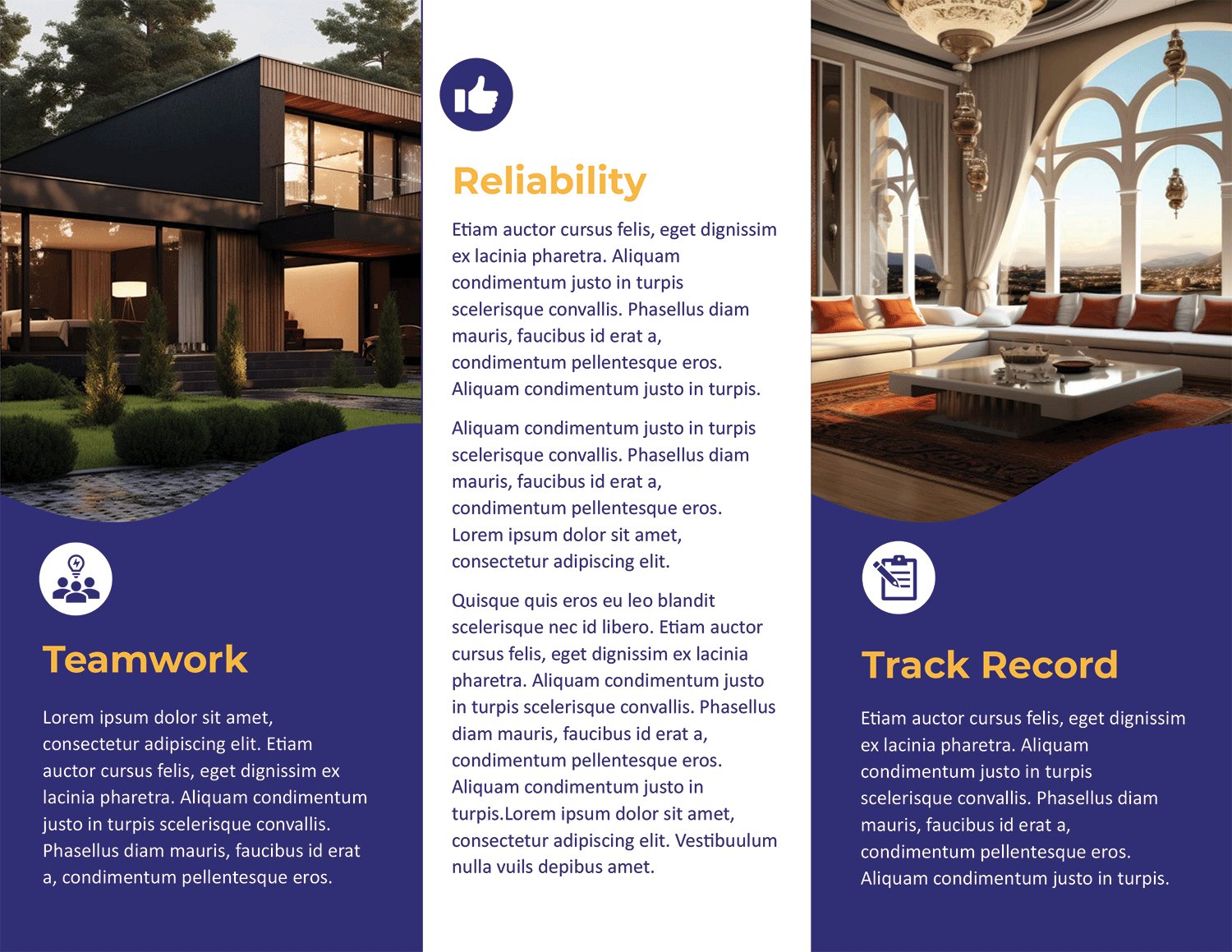 Yellow Residential Real Estate Tri Fold Brochure Template - Page 02