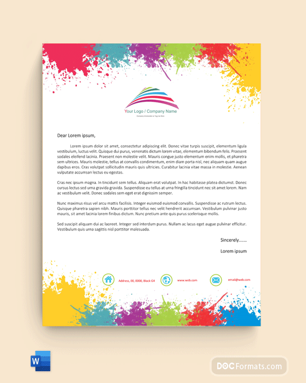 artist Letterhead Template