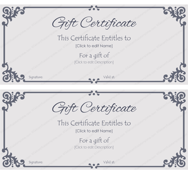 Company Gift Certificate