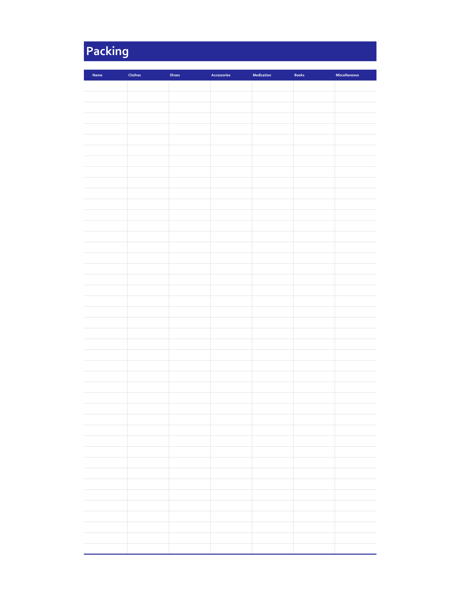 Family Travel Itinerary Template - Page 02 - Excel, Google Sheets