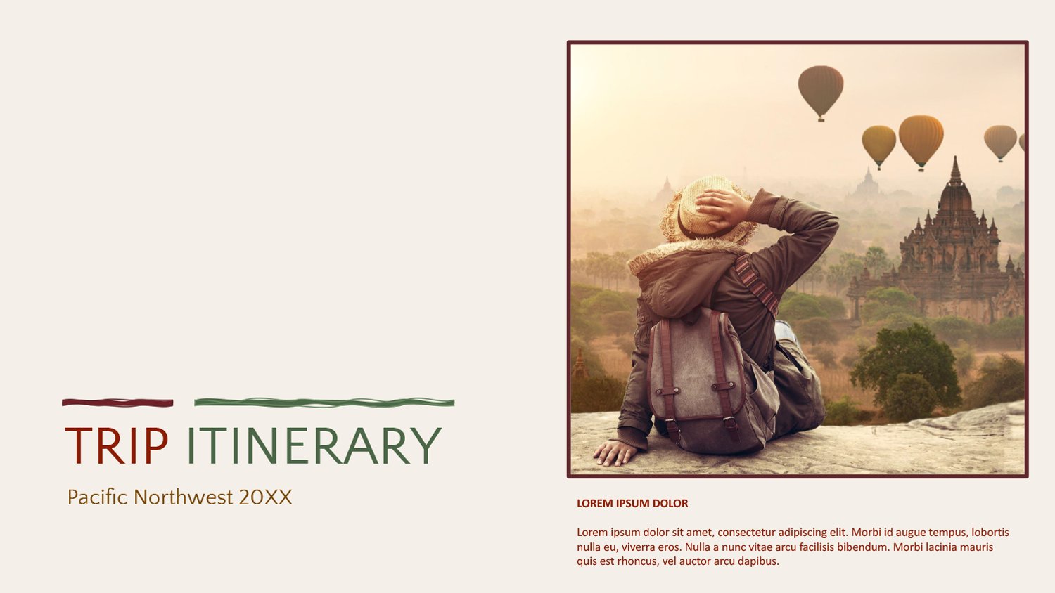 Trip Itinerary Planner Template - PowerPoint, Google Slides