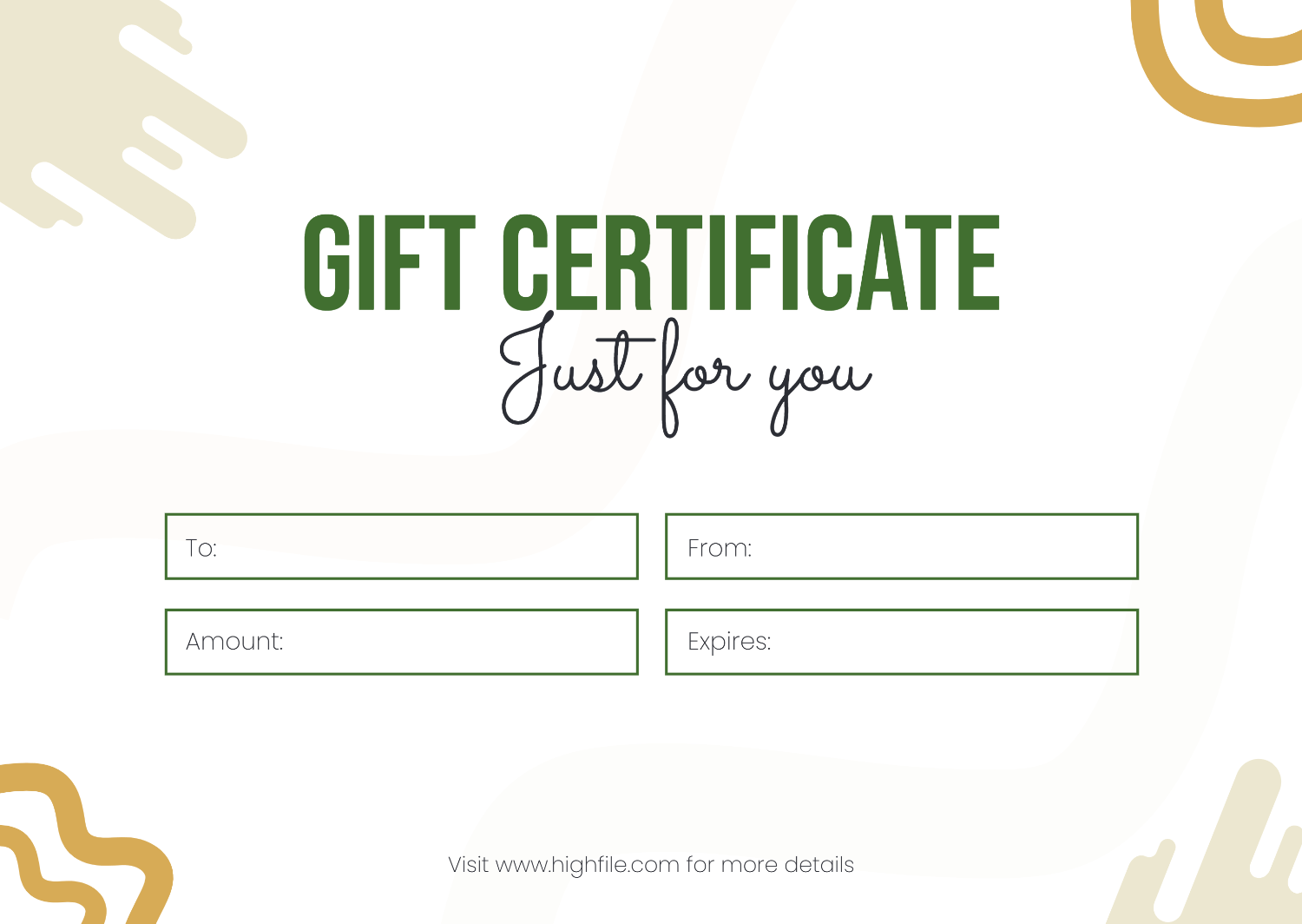 Colorful Abstract Gift Certificate Template - DCFN - Google Docs, Word, Adobe Illustrator