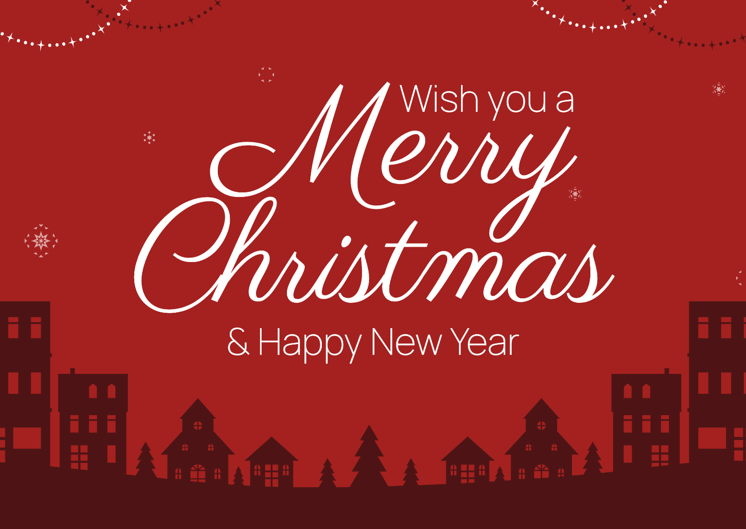 Red and White Holiday Gift Certificate Template - Google Slides, PowerPoint, Adobe Illustrator