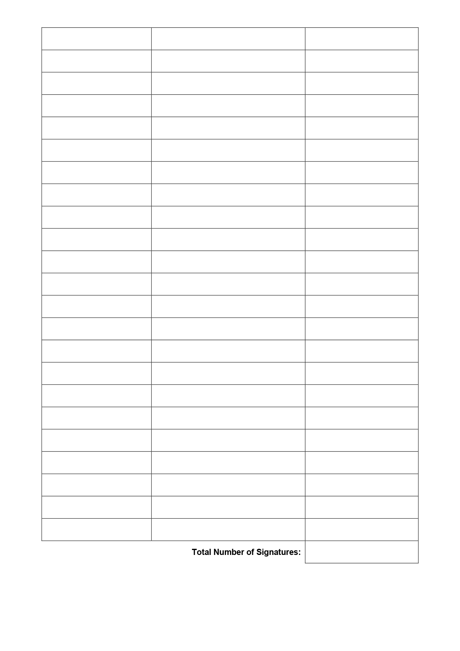 Free Editable Petition Form Templates - Doc Formats | Docformats.net, image size:1500x2121