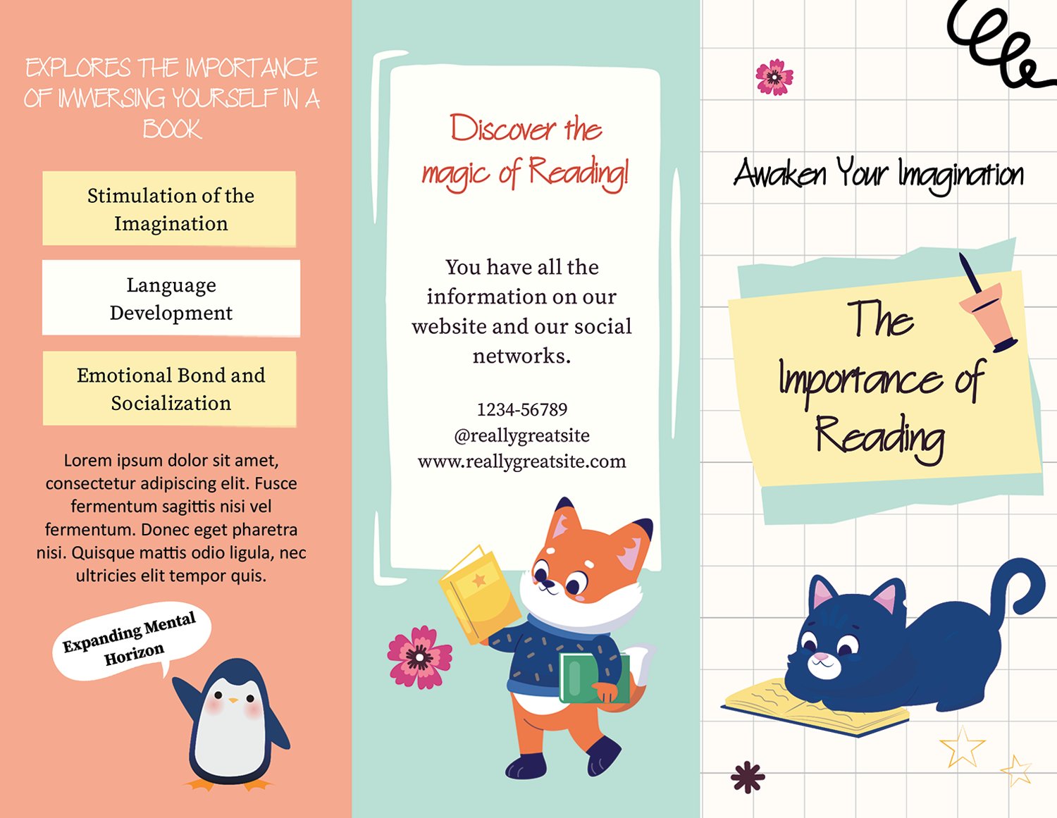 Academic Brochure Template for Kids - Word