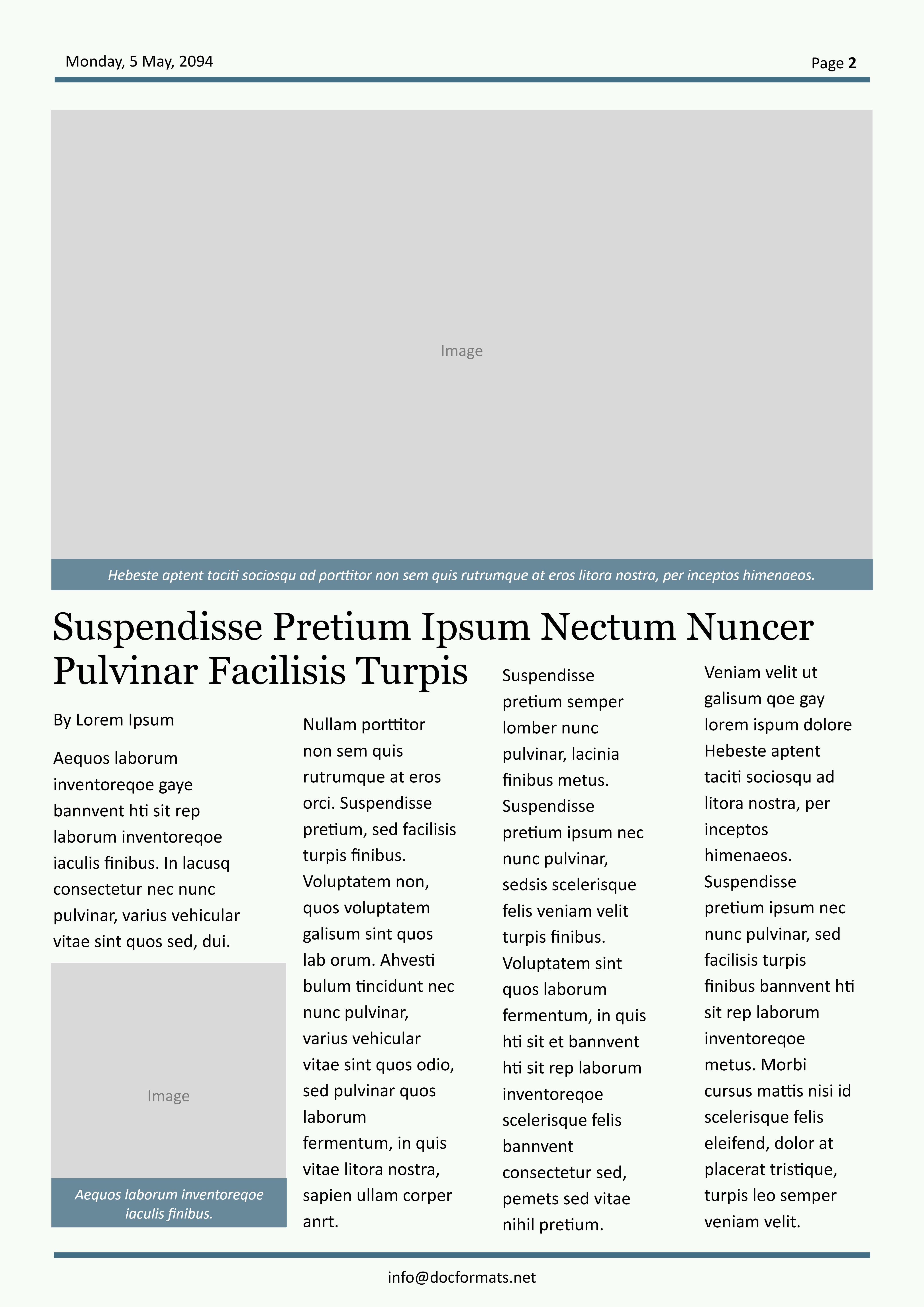 Blank Newspaper Template - Google Docs, Word - Page 02