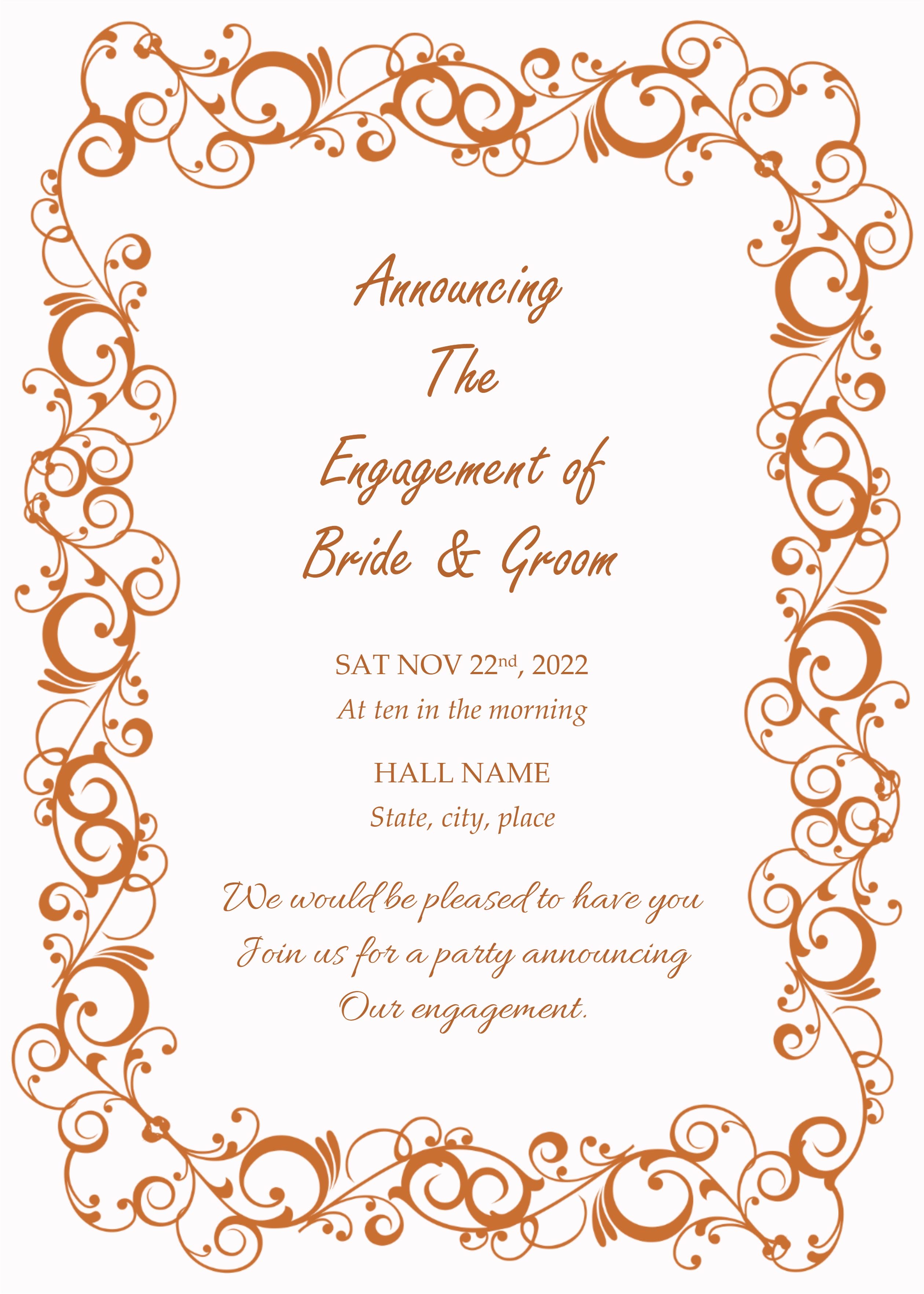 Engagement Announcement Template (Skin, 1729) - Word