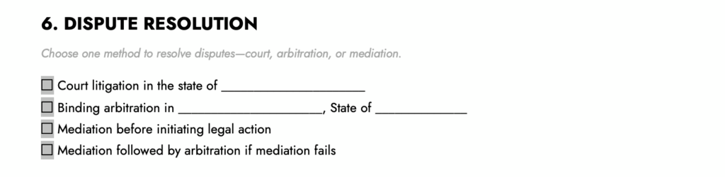 Dispute Resolution