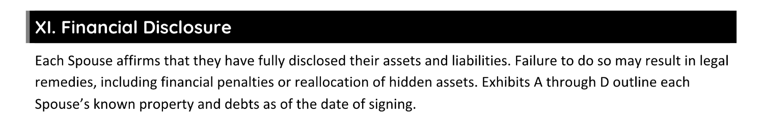 Financial Disclosure