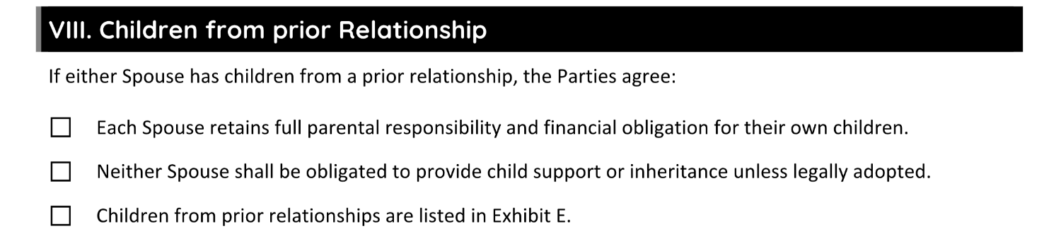 Children from Prior Relationships