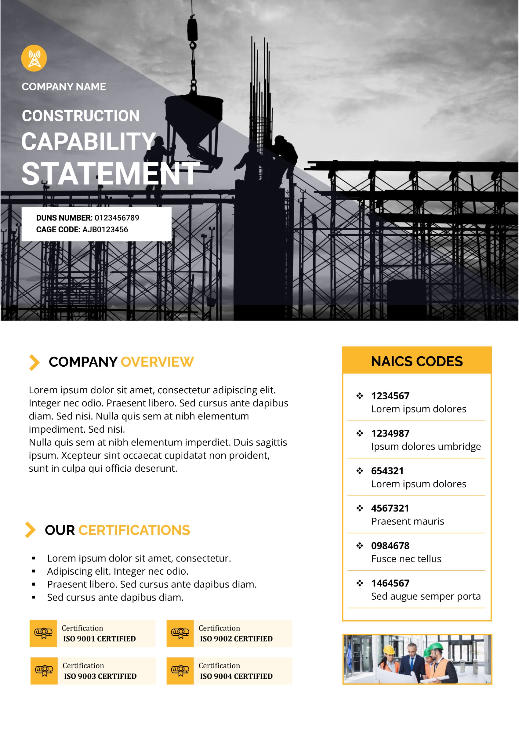 Free Customizable Capability Statement Templates - Docformats.net