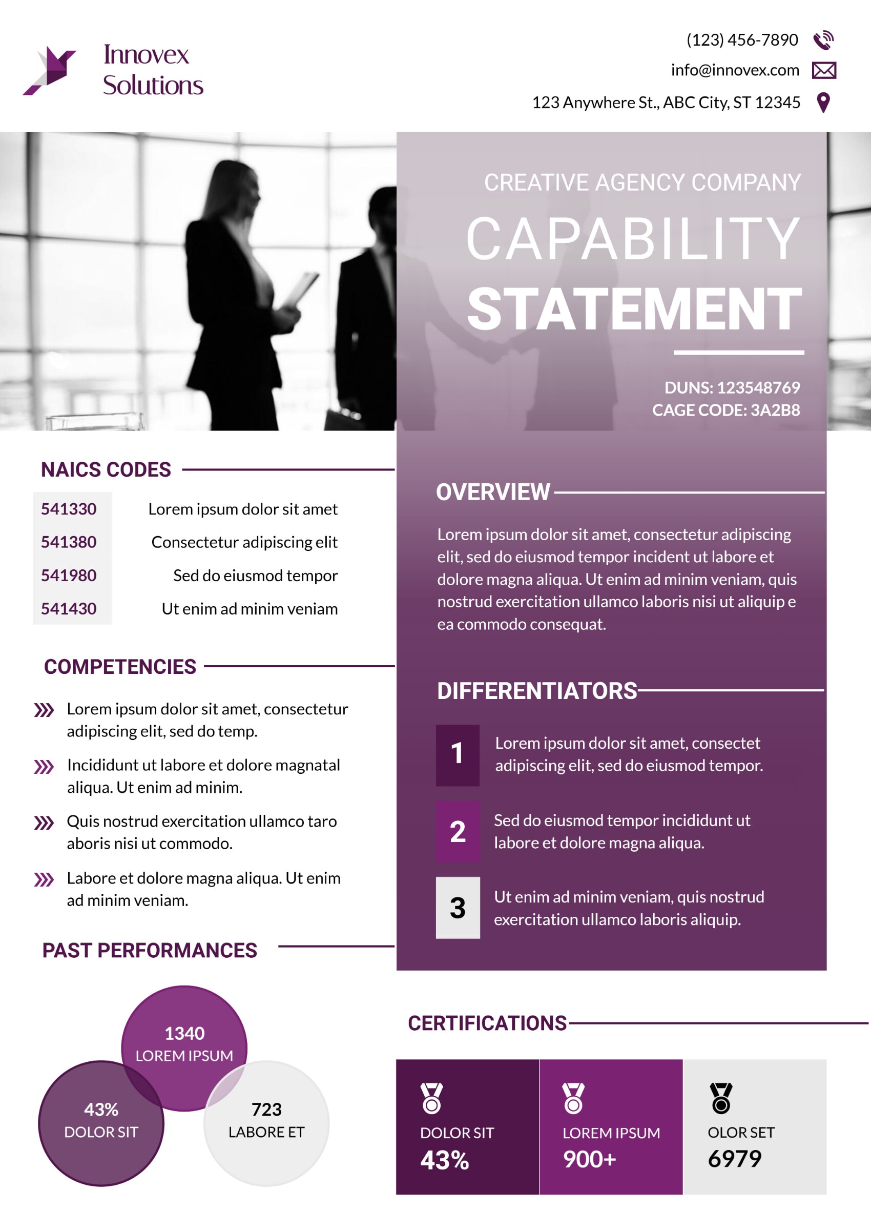 Free Customizable Capability Statement Templates - Docformats.net