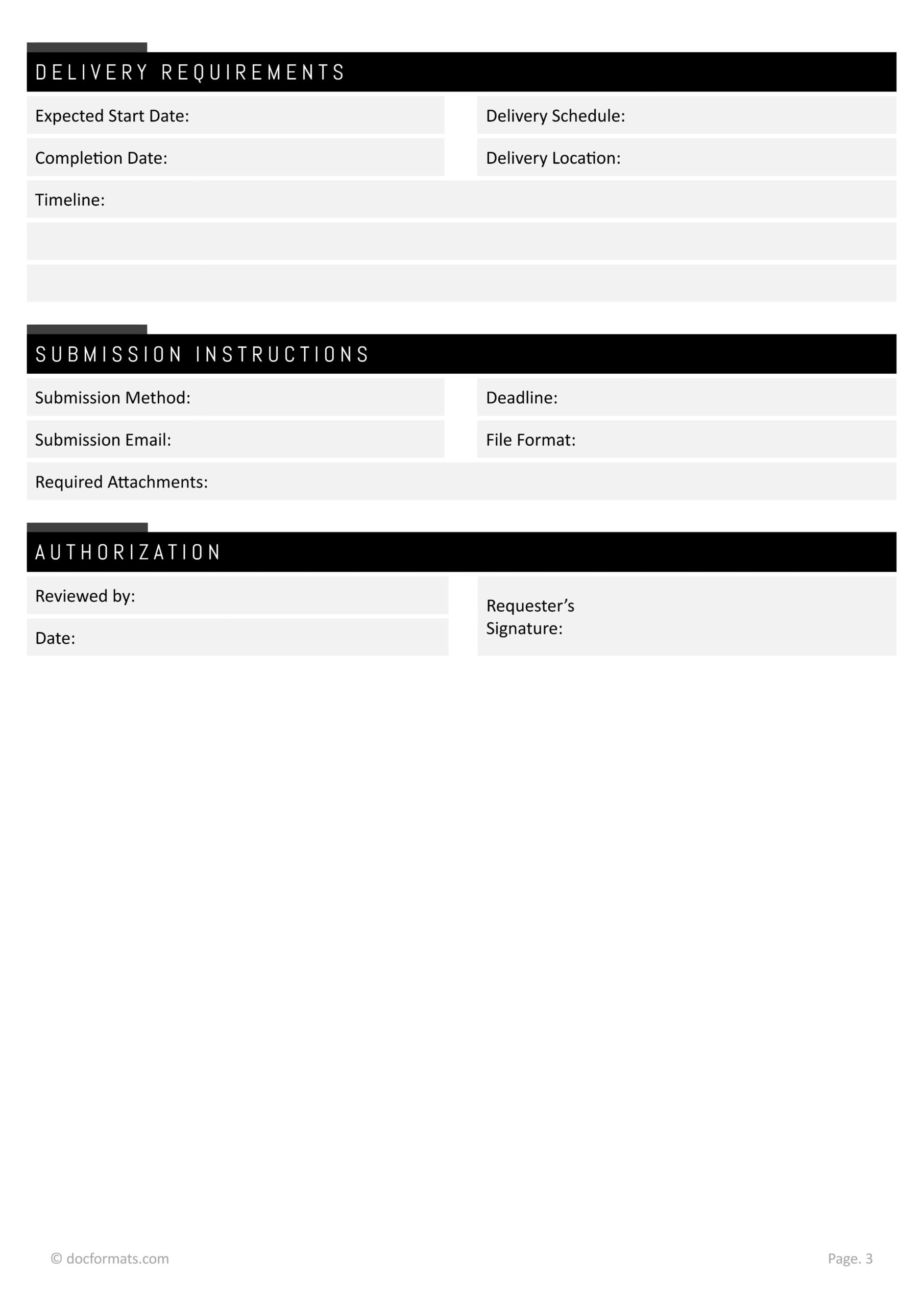 Construction RFQ Template - Word, Google Docs - Page 03