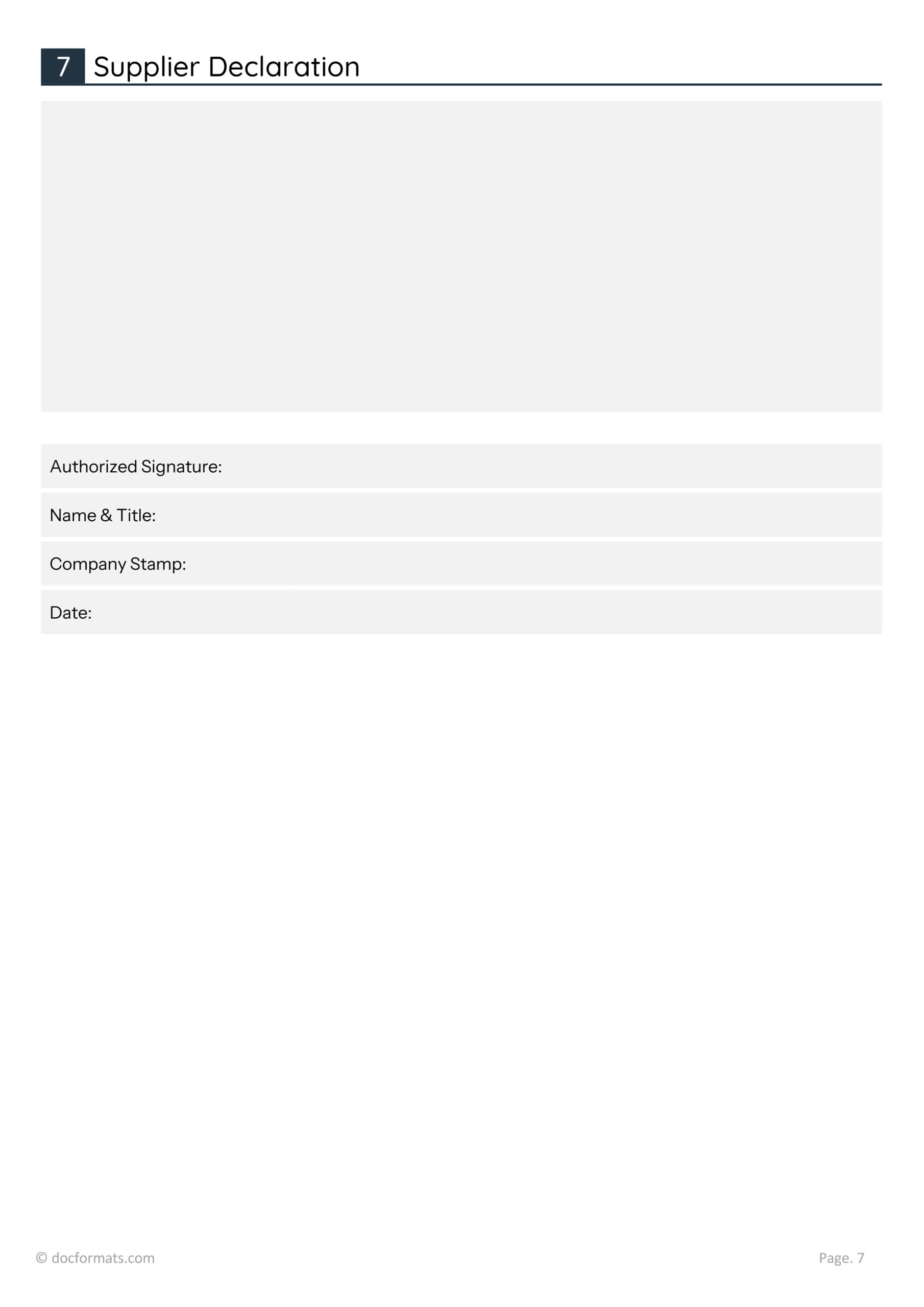 Supply Chain RFQ Template - Word, Google Docs - Page 07