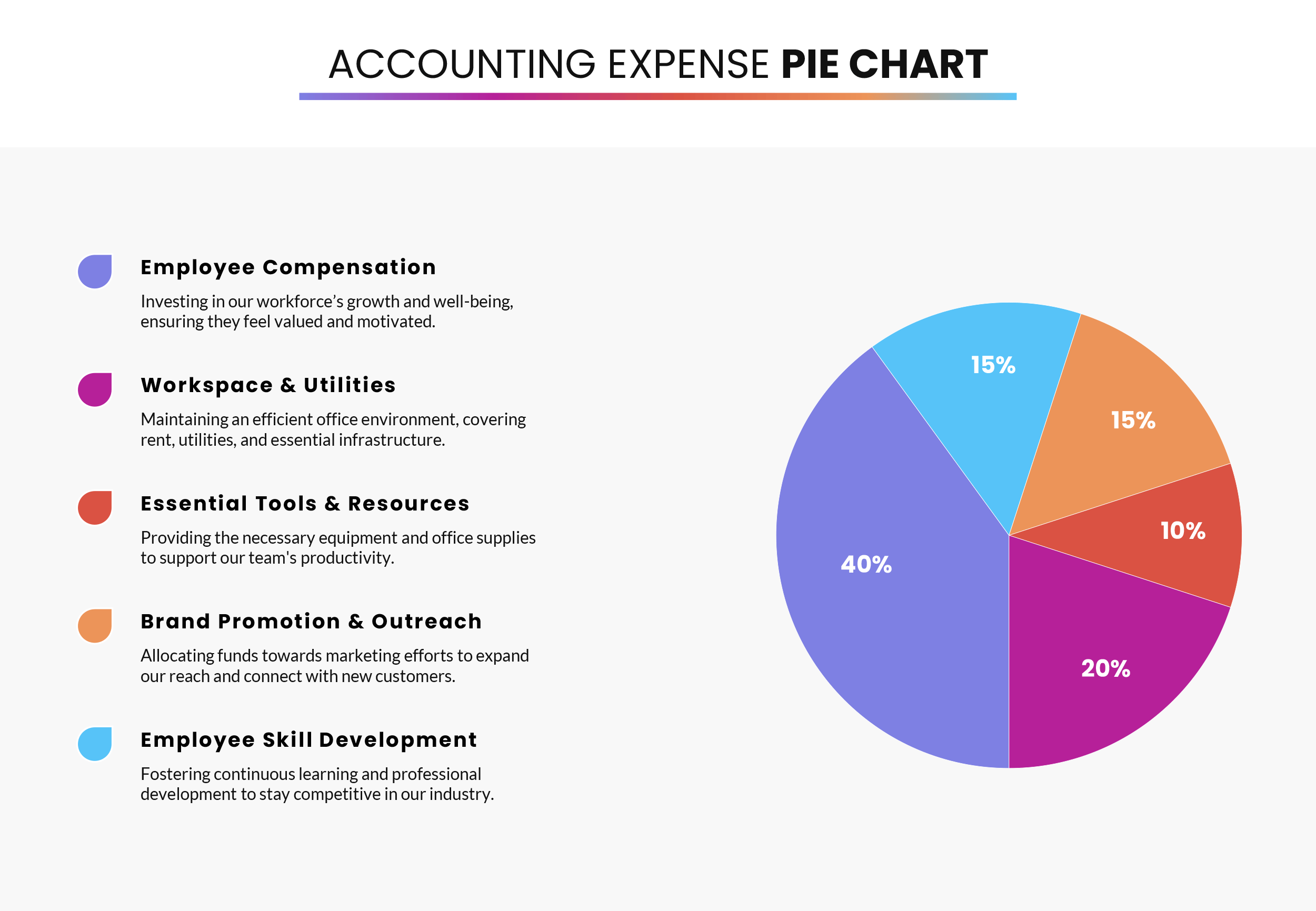 Accounting Expense Pie Chart Template - PowerPoint, Google Slides