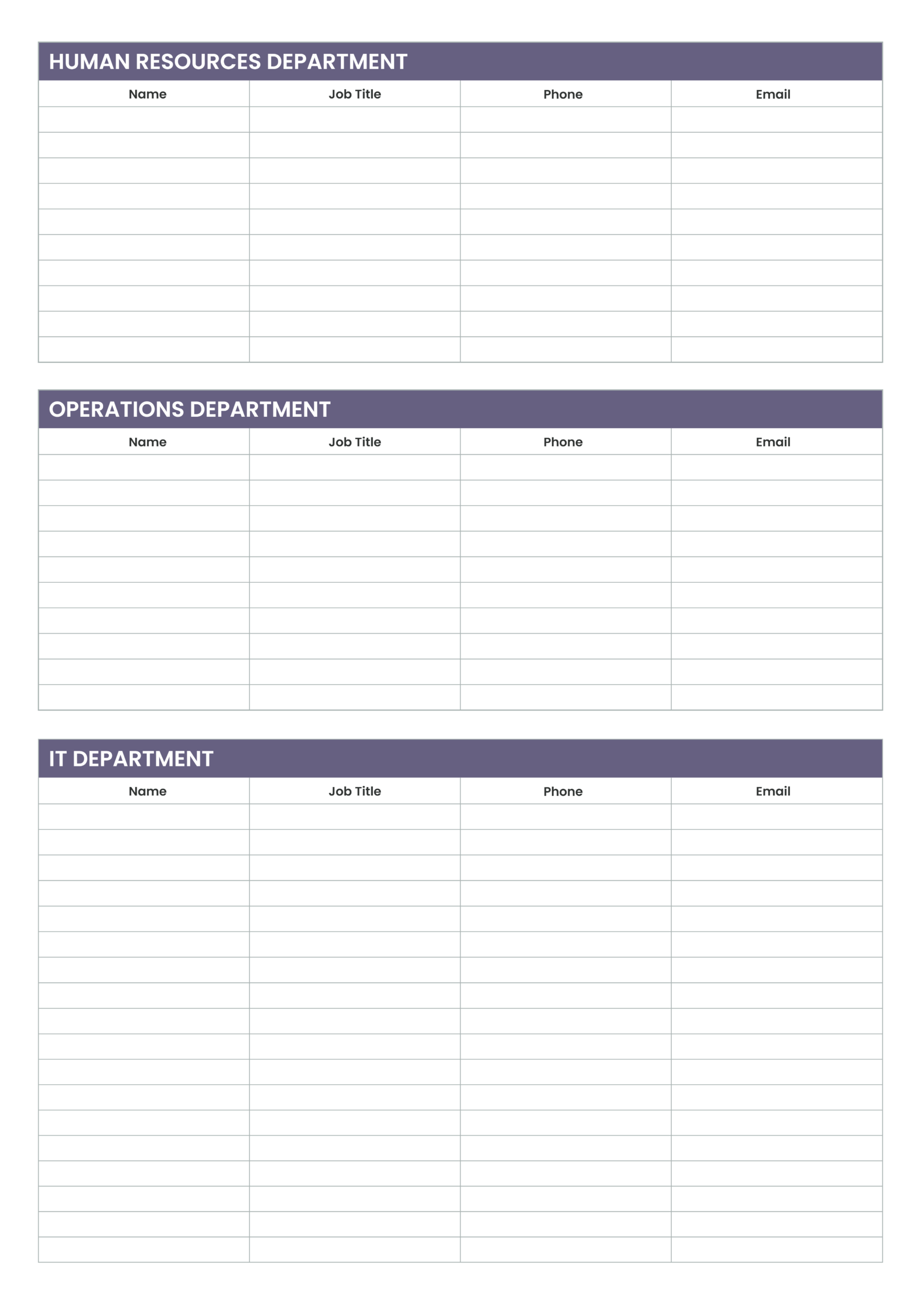Staff Contact List Template - Adobe Illustrator, PDF - Page 02
